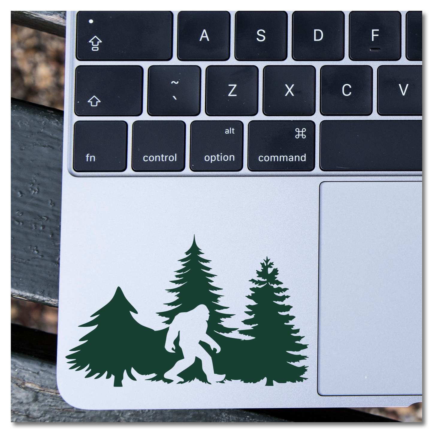 Bigfoot in the Forest Vinyl Decal Sticker