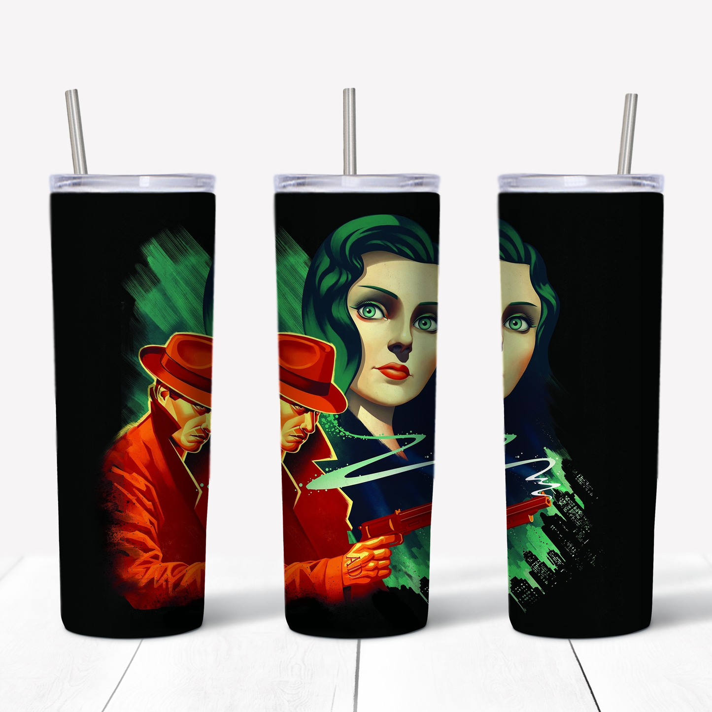 BioShock Infinite Noir 20oz gesublimeerde metaal tuimelaar