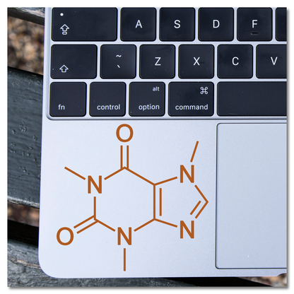 Molekulêre kafeïenstruktuur vinielplakkerplakker