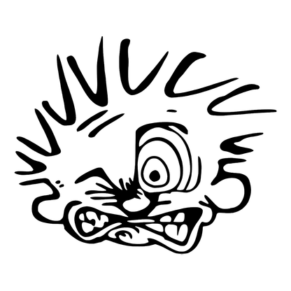 Calvin Funny Face Vinyl Decal Sticker
