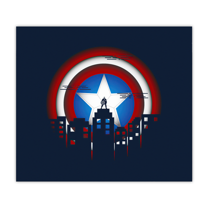 Captain America Minimal 20oz Sublimated Metal Tumbler