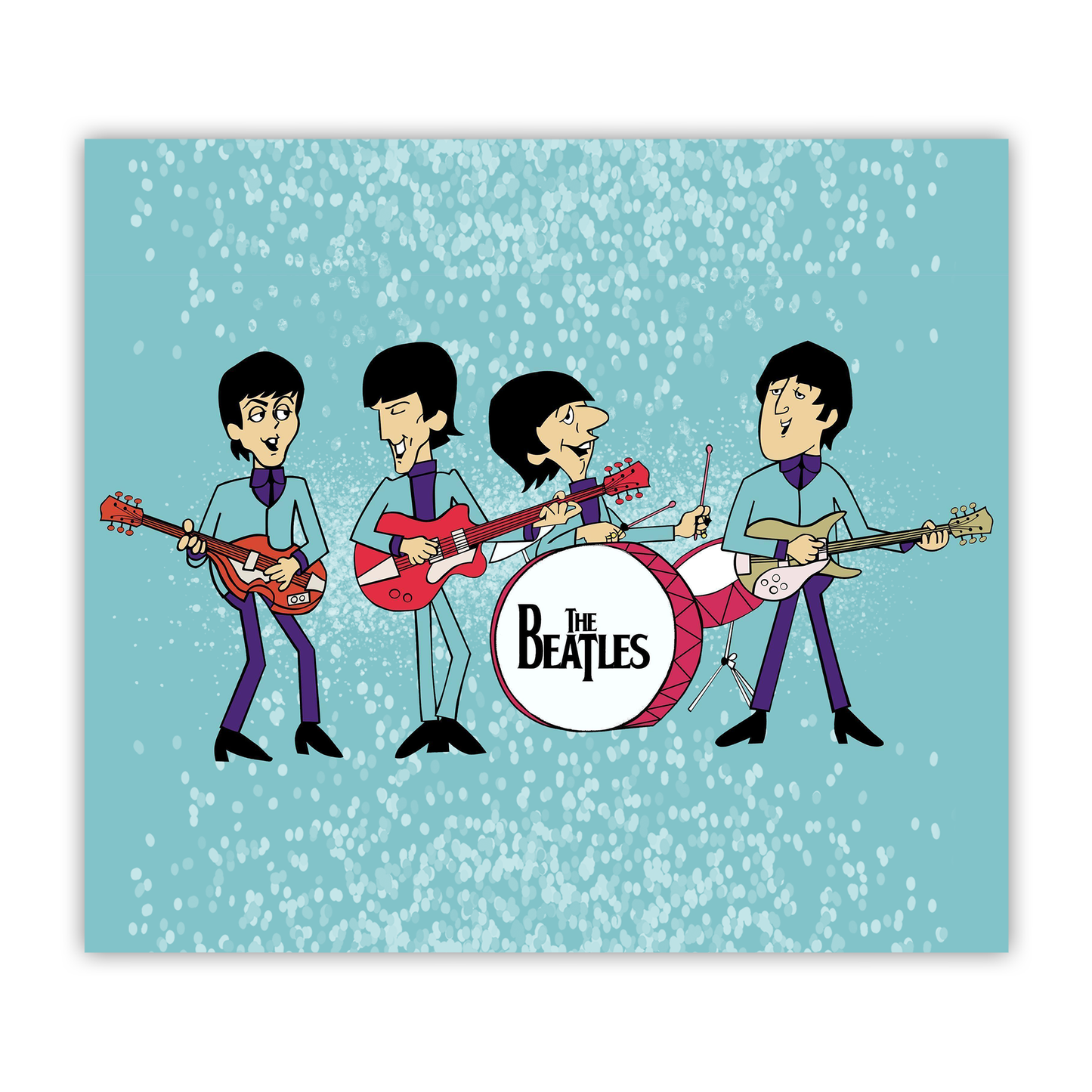 Cartoon Beatles 20oz Sublimated Metal Tumbler
