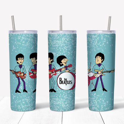 Cartoon Beatles 20oz Sublimated Metal Tumbler