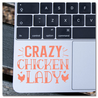 Crazy Chicken Lady Vinyl Decal Sticker