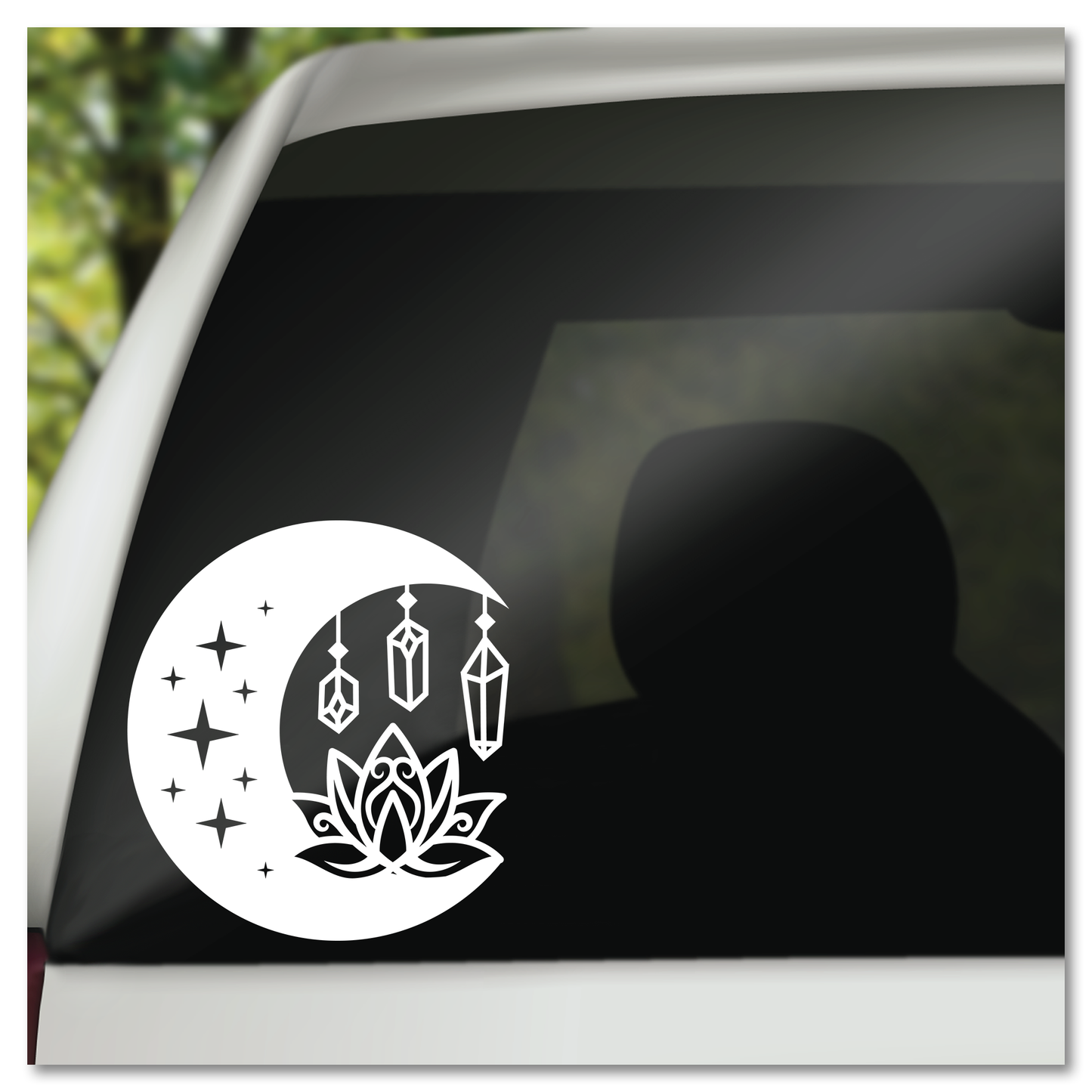 Sekelmaan Lotus Flower Crystals Vinyl Decal Sticker