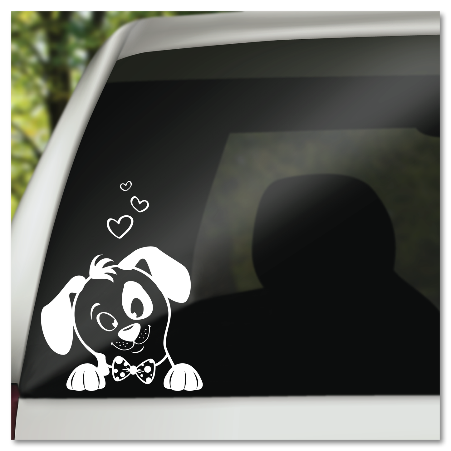 Oulike hondjie in Bowtie Vinyl Decal Sticker