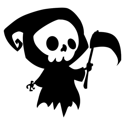 Cute Grim Reaper Vinyl Decal Sticker