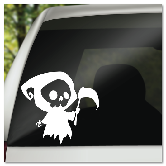 Cute Grim Reaper Vinyl Decal Sticker