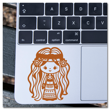 Cute Hippie Girl Vinyl Decal Sticker