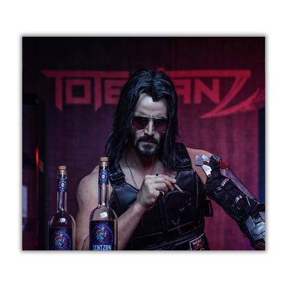 Cyberpunk 2077 Johnny Silverhand Keanu Reeves 20oz Sublimated Metal Tumbler