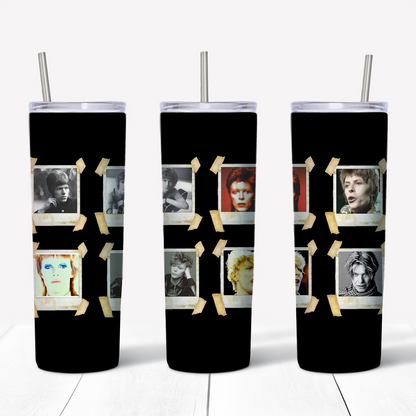 Die fases van David Bowie 20oz Sublimated Metal Tumbler