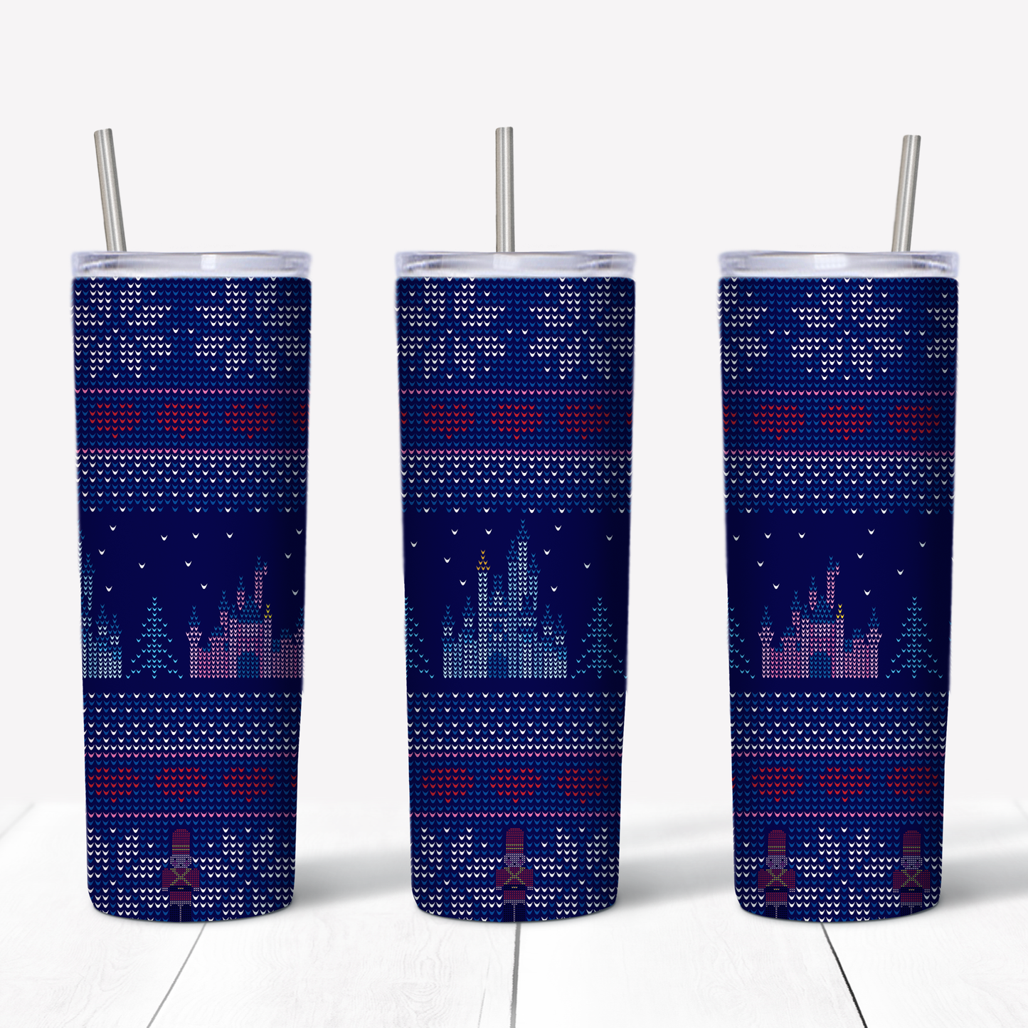 Disney Ugly Sweater Christmas 20oz Sublimated Metal Tumbler