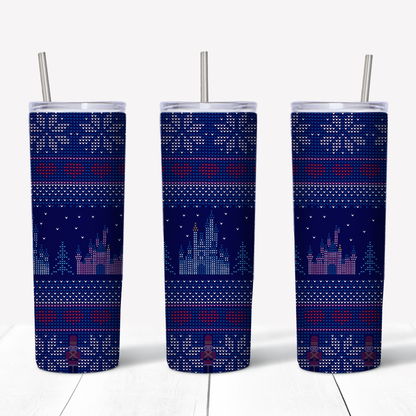 Disney Lelike Trui Kersfees 20 oz Gesublimeerde Metaal Tuimelaar