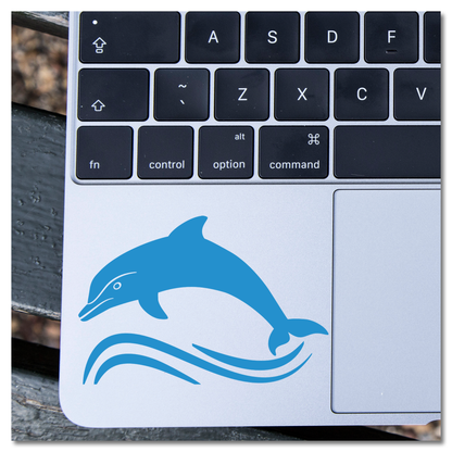 Dolphin over Waves Vinyl Decal Sticker