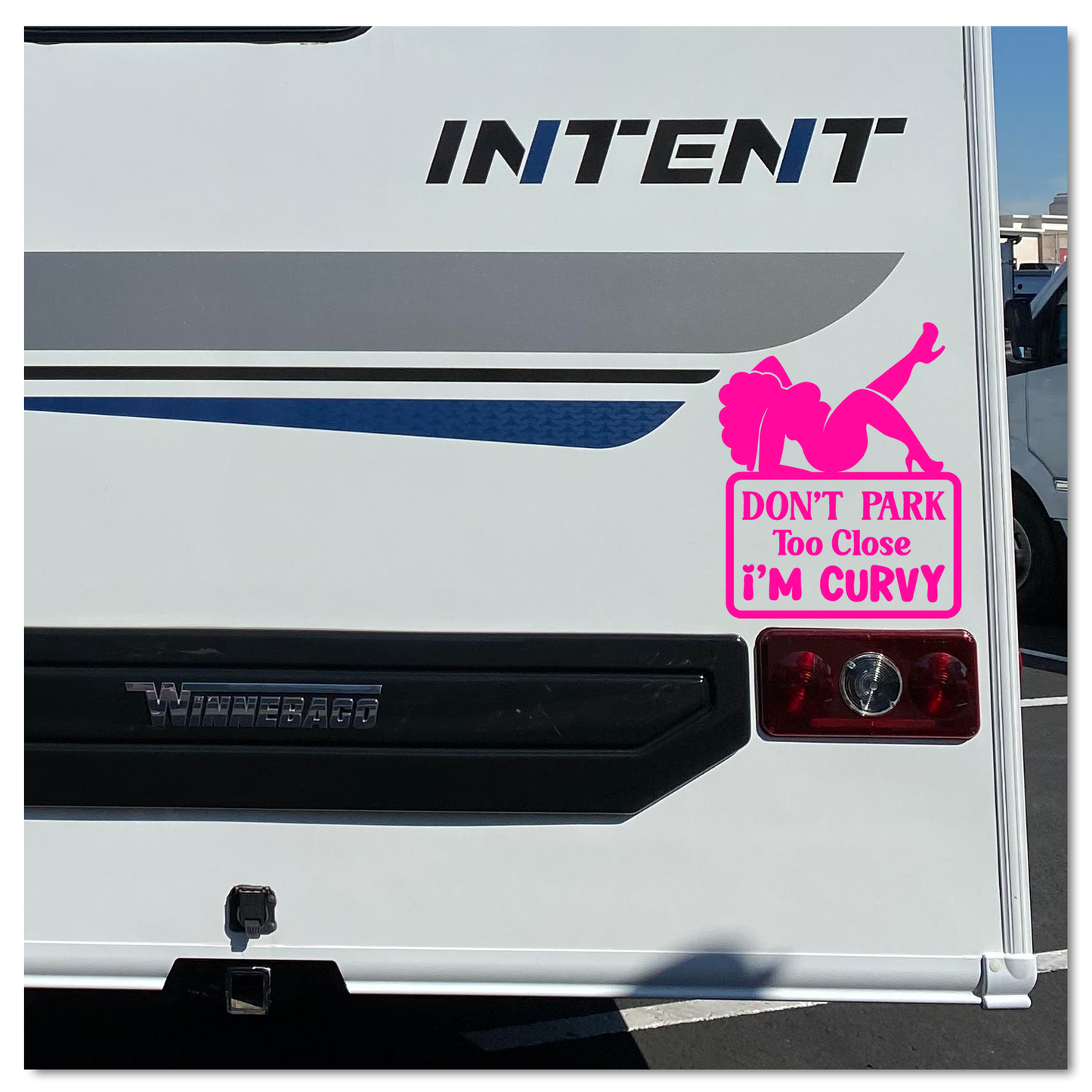 Don't Park Too Close I'm Curvy Vinyl Decal Sticker