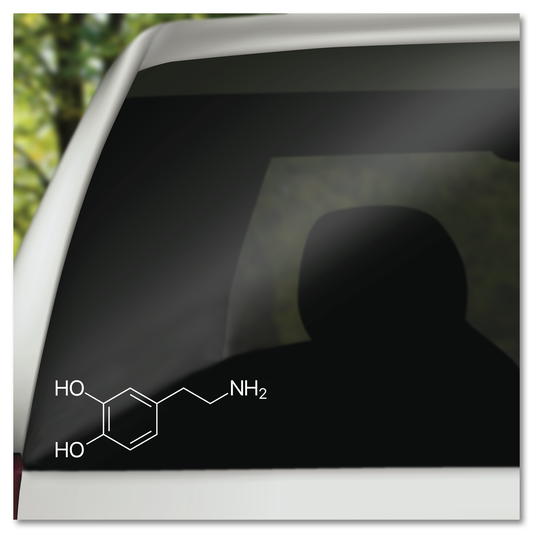 Dopamine Molecule Vinyl Decal Sticker