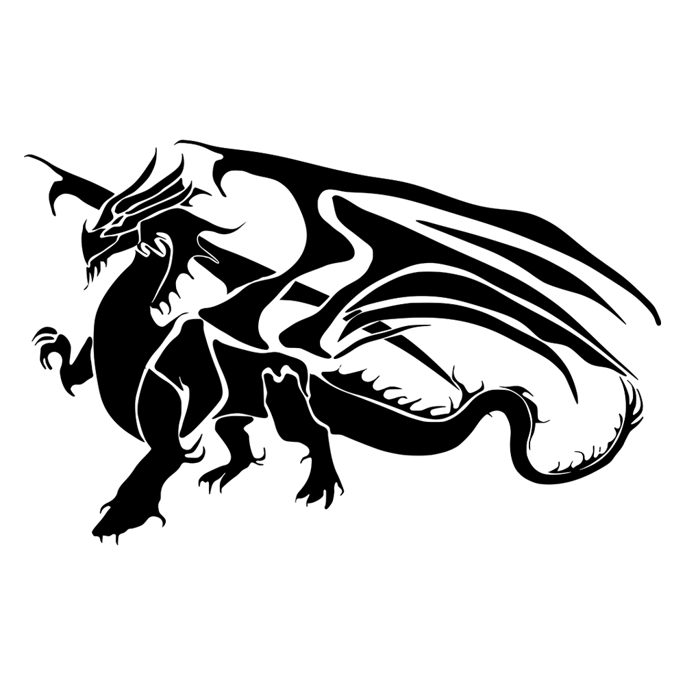 Armored Dragon Vinyl Decal Sticker