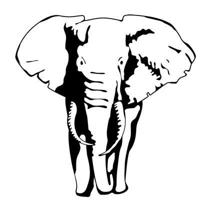 African Elephant Vinyl Decal Sticker