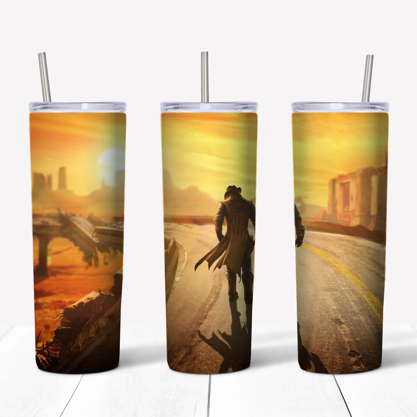 Fallout New Vegas 20oz Sublimated Metal Tumbler