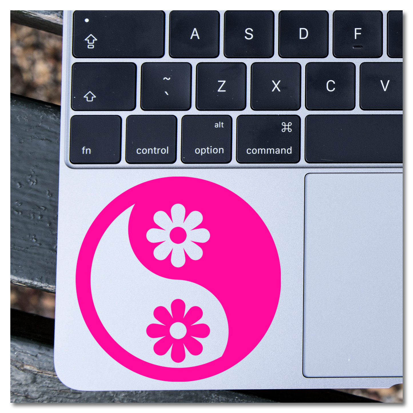 Flower Yin Yang Vinyl Decal Sticker