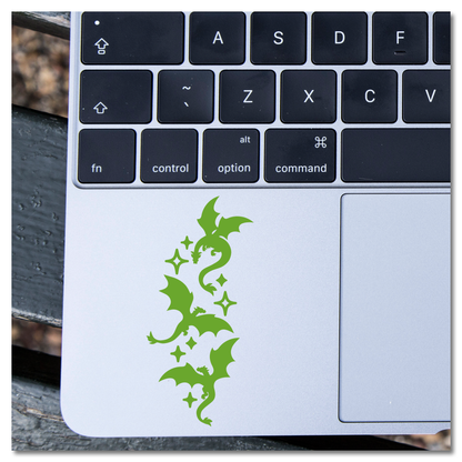 Fantasy Flying Dragons and Stars Vinyl Decal Sticker