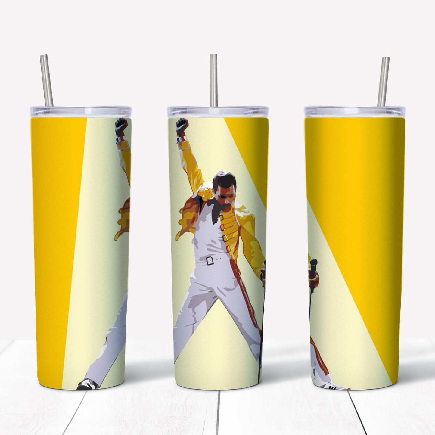 Freddy Mercury 20oz Sublimated Metal Tumbler