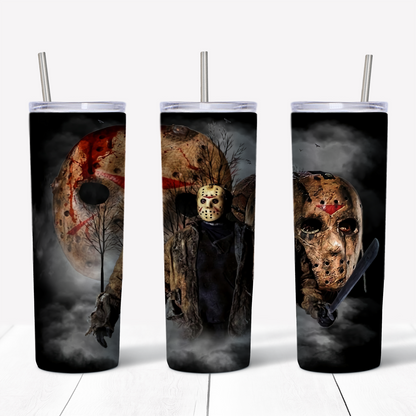 Vrydag Die 13de Jason 20oz Sublimated Metal Tumbler