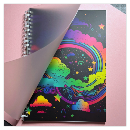 Electric Outer Space Large Reusable Sticker Book - 3 FREE STICKERS Included!