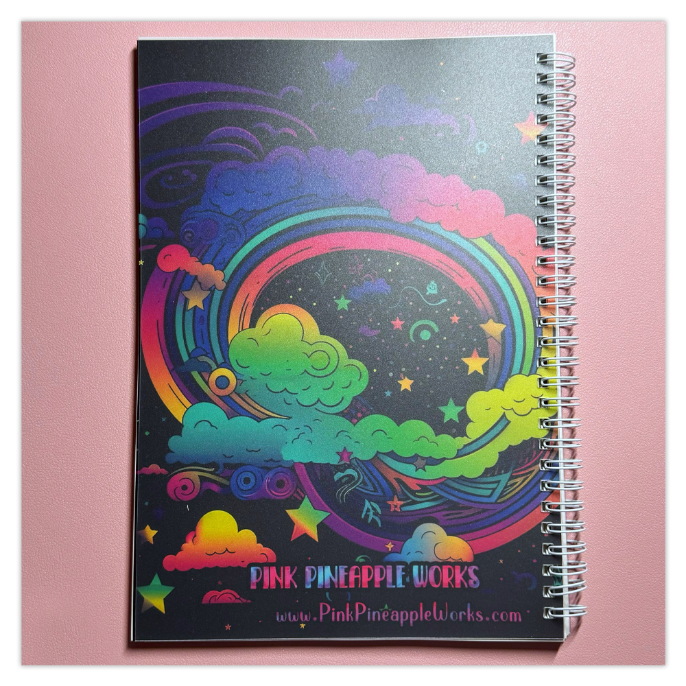 Electric Outer Space Large Reusable Sticker Book - 3 FREE STICKERS Included!