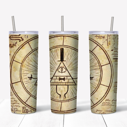 Gravity Falls Cipher 20oz Sublimated Metal Tumbler