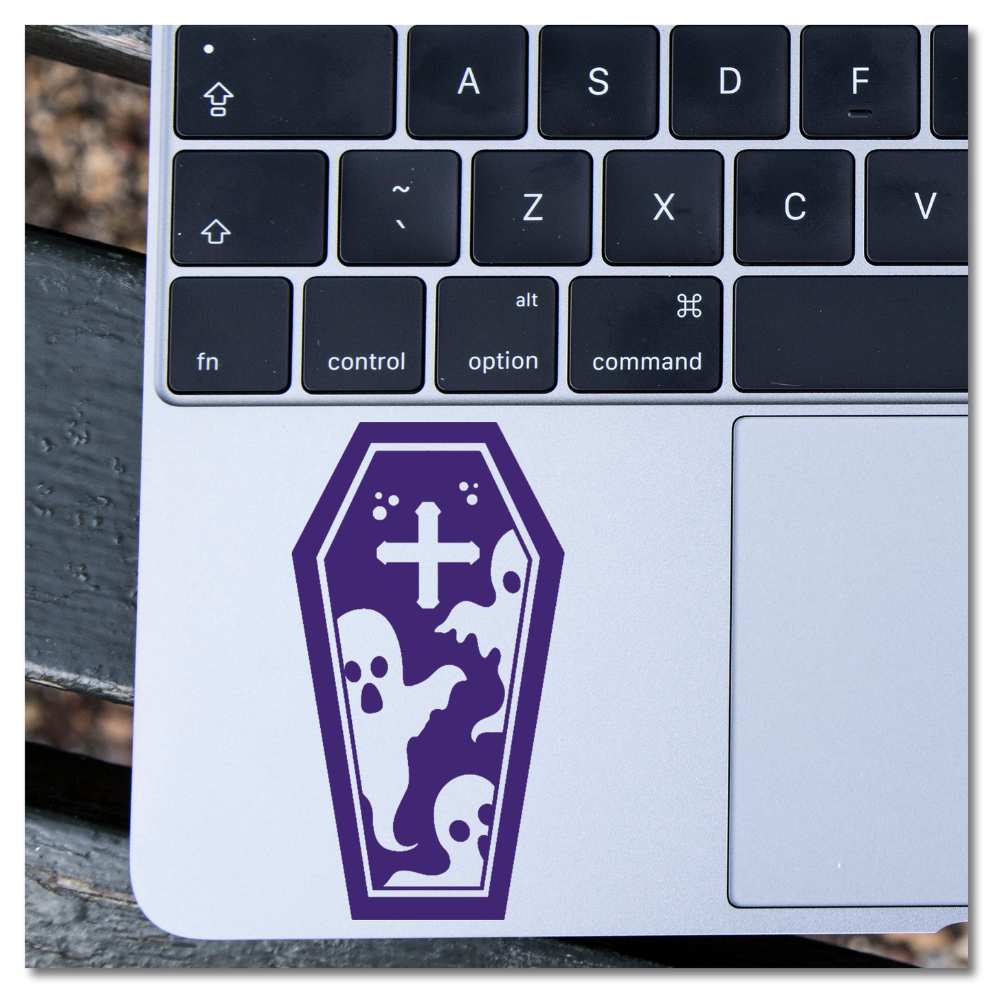 Cute Ghosts In A Coffin Vinyl Decal Sticker