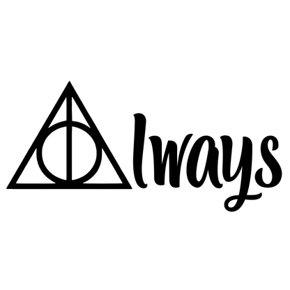 Always Deathly Hallows Harry Potter Vinyl Decal Sticker