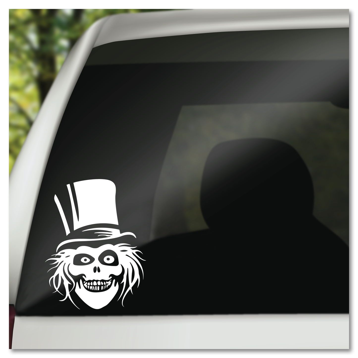 Haunted Mansion Hatbox Ghost Vinyl Decal Sticker