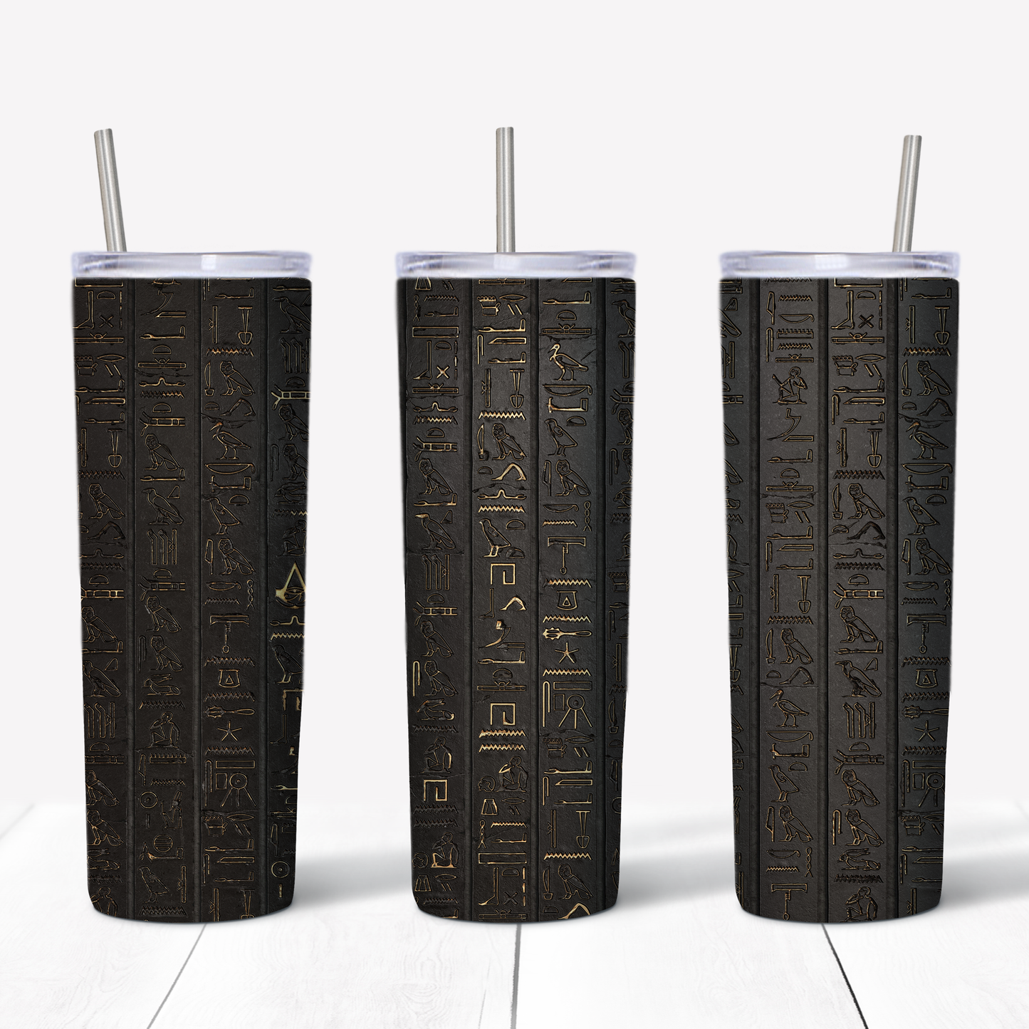 Egyptian Hieroglyphs 20oz Sublimated Metal Tumbler