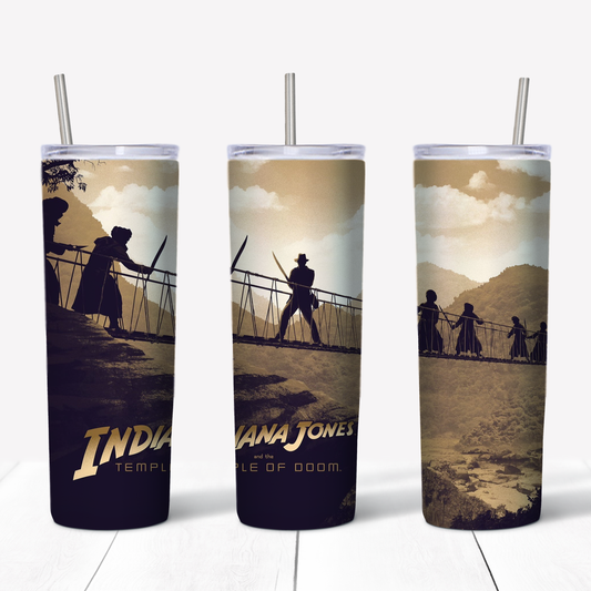 Indiana Jones Temple of Doom 20oz Sublimated Metal Tumbler