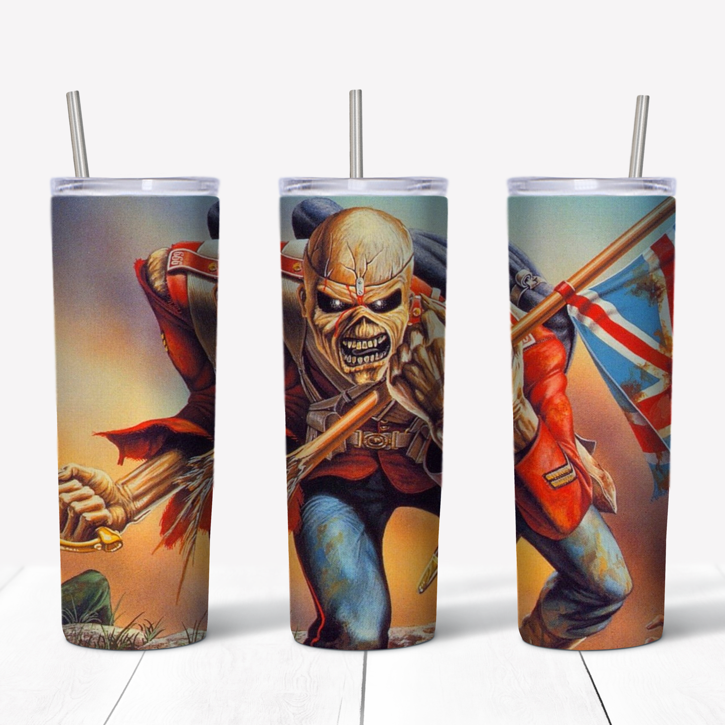 Iron Maiden Soldier Eddy 20oz Sublimated Metal Tumbler