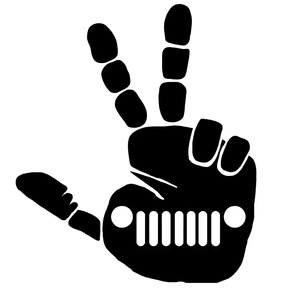 Two Finger Jeep Wave Vinyl Decal Sticker