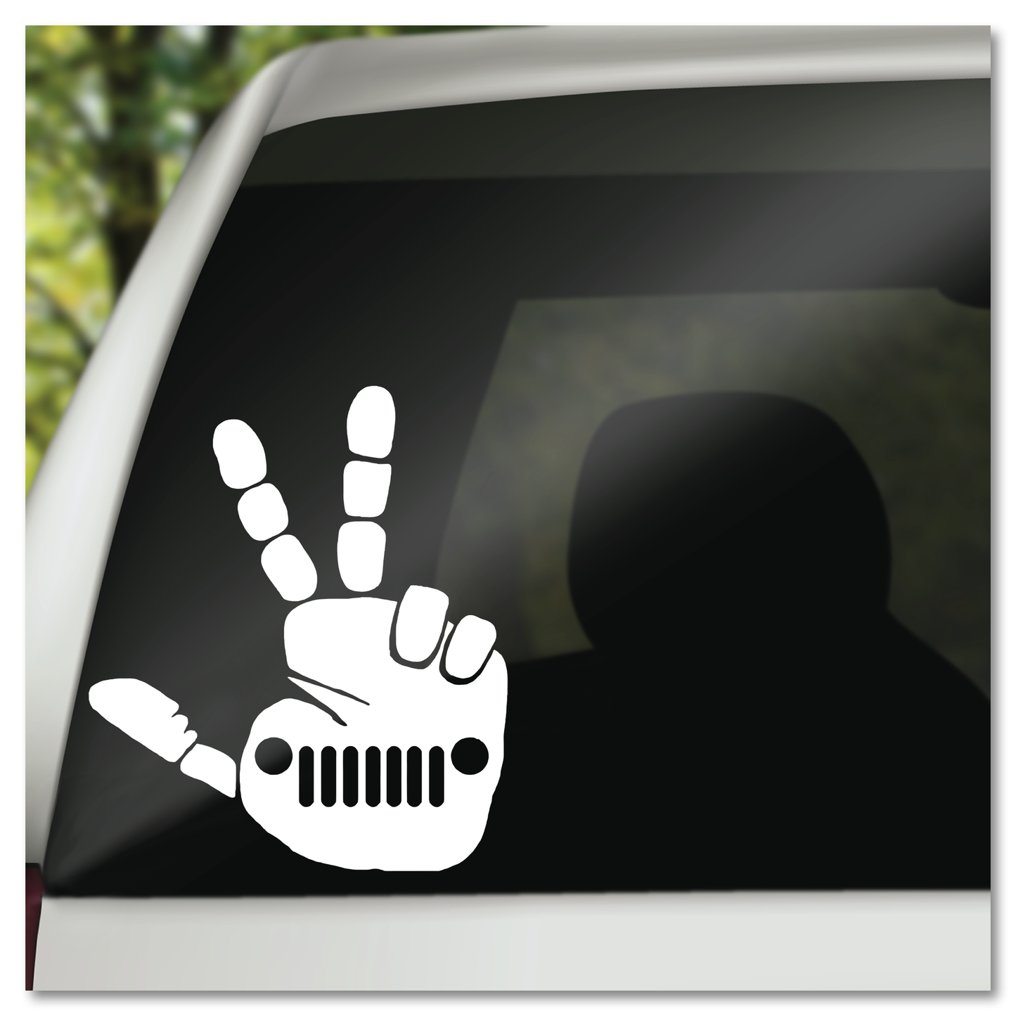Two Finger Jeep Wave Vinyl Decal Sticker