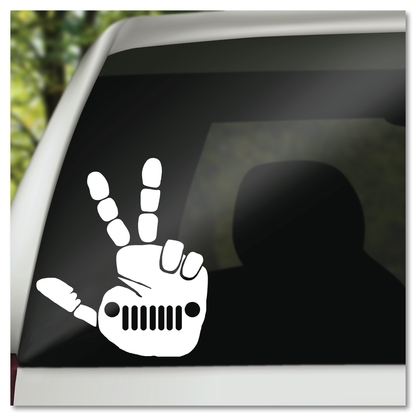 Two Finger Jeep Wave Vinyl Decal Sticker