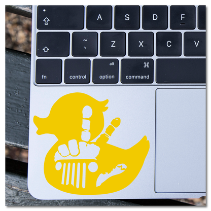 Two Finger Jeep Wave Rubber Duck Vinyl Decal Sticker