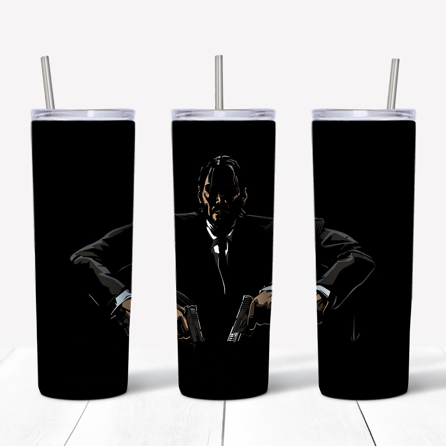 John Wick 20oz Sublimated Metal Tumbler