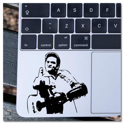 Johnny Cash Middelvinger Vinyl Decal Sticker