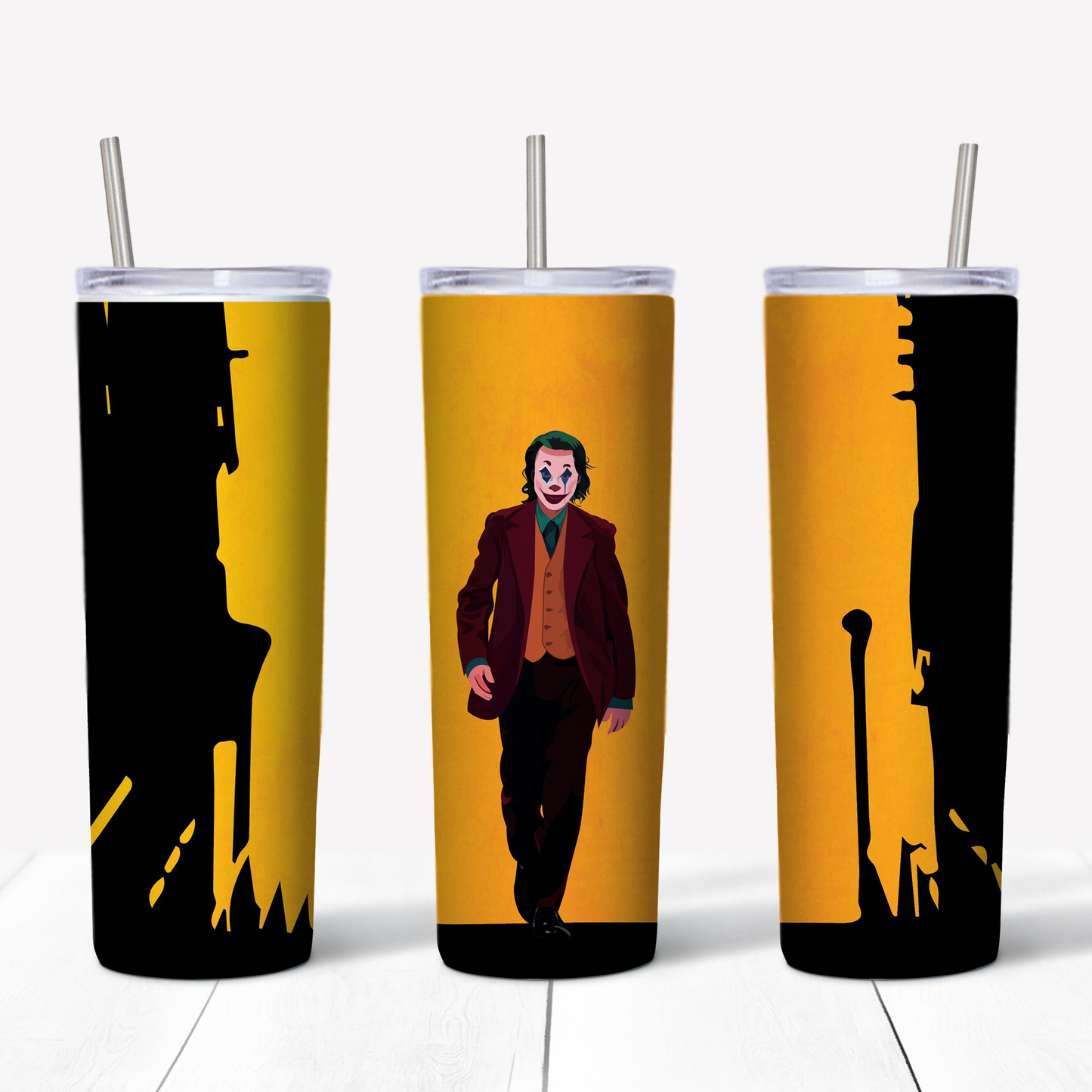 Joker Joaquin Phoenix 20oz Sublimated Metal Tumbler