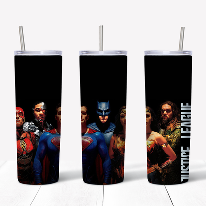 Justice League 20oz Sublimated Metal Tumbler