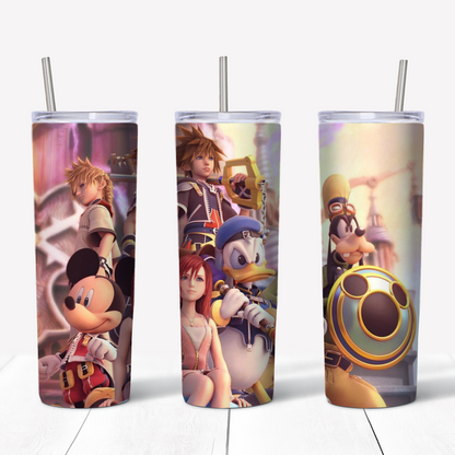 Kingdom Hearts 2 karakters 20 oz gesublimeerde metaal tuimelaar