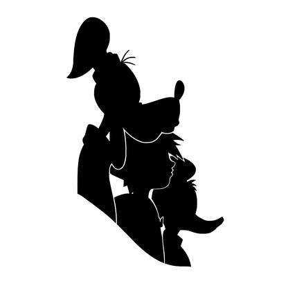 Kingdom Hearts Sora Donald Goofy Silhouette Vinyl Decal Sticker