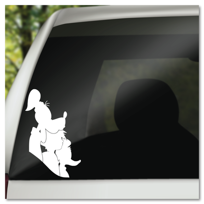 Kingdom Hearts Sora Donald Goofy Silhouette Vinyl Decal Sticker