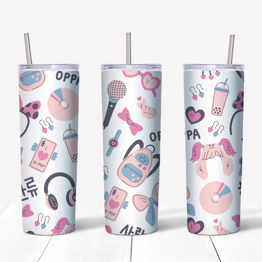 Icons of K-Pop Music 20oz Sublimated Metal Tumbler