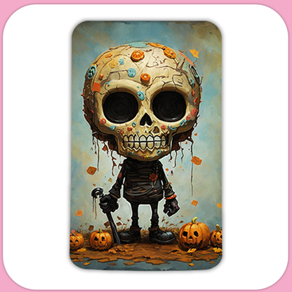 Halloween Killer Monster Skeleton Rectangular Sublimation MDF Keychain