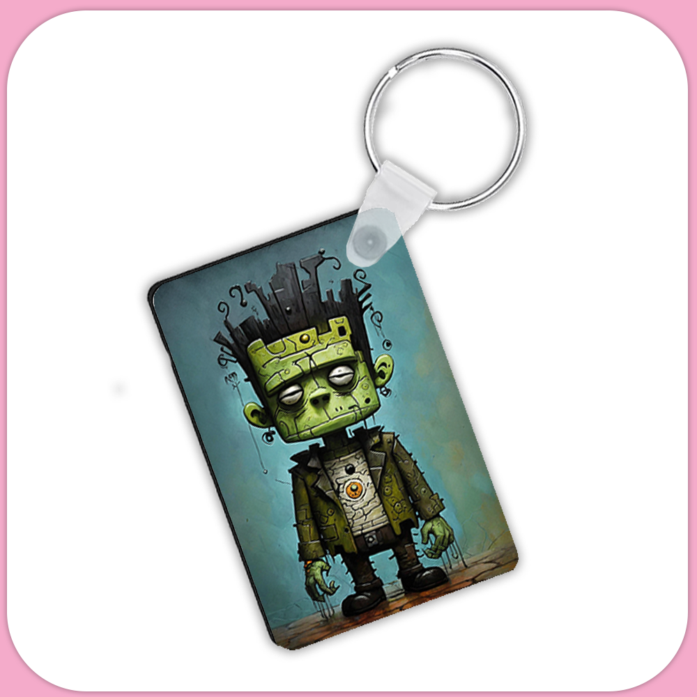 Frankenstein's Monster Rectangular Sublimation MDF Keychain